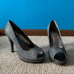 Rampage peep toe heels